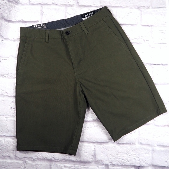 Empyre Other - Empyre Green Canvas Shorts NWT